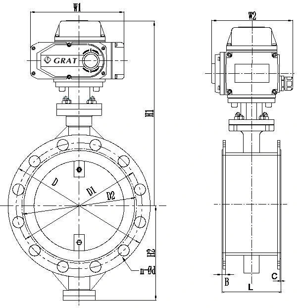 ก๊าซภาระต่ํา วาล์วกระพริบกระพริบไฟฟ้า DIN มาตรฐาน Single eccentric seal 1