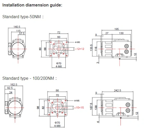 อลูมิเนียมสลัด IP68 อุปกรณ์ดําเนินไฟฟ้ากันระเบิด Multi Turn Electric Valve Actuator 0