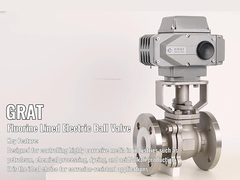 ฟลอรีนผิวเคลือบไฟฟ้าทํางานลูกบอล วาล์ว Flanges การเชื่อมต่อทนทานต่อการกัดกร่อน
