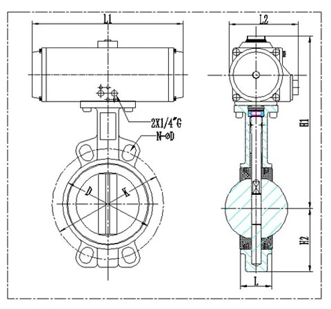 DN300 Pn16 วาล์วกระพริบน้ําอัดลม วาล์วกระพริบน้ําอัดลม 1
