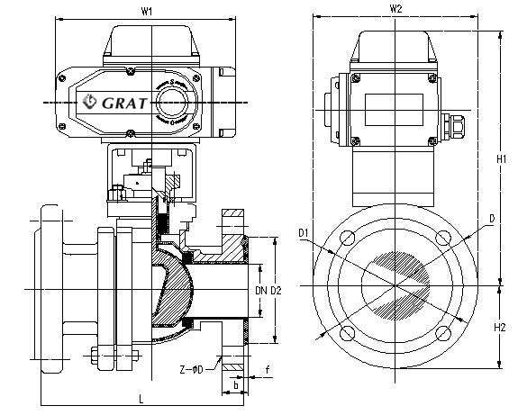 ฟลอรีนผิวเคลือบไฟฟ้าทํางานลูกบอล วาล์ว Flanges การเชื่อมต่อทนทานต่อการกัดกร่อน 0