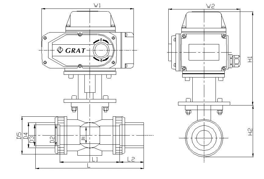 AC220V อุณหภูมิปกติ เครื่องขับเคลื่อนพีวีซีลูกวาล์ว Pn16 IP67 1
