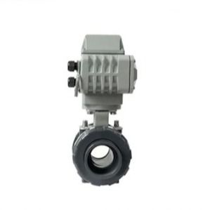 2 Way Full Port UPVC Electric Ball Valve ปั๊มลูกกลิ้งพลาสติกที่ใช้เครื่องยนต์